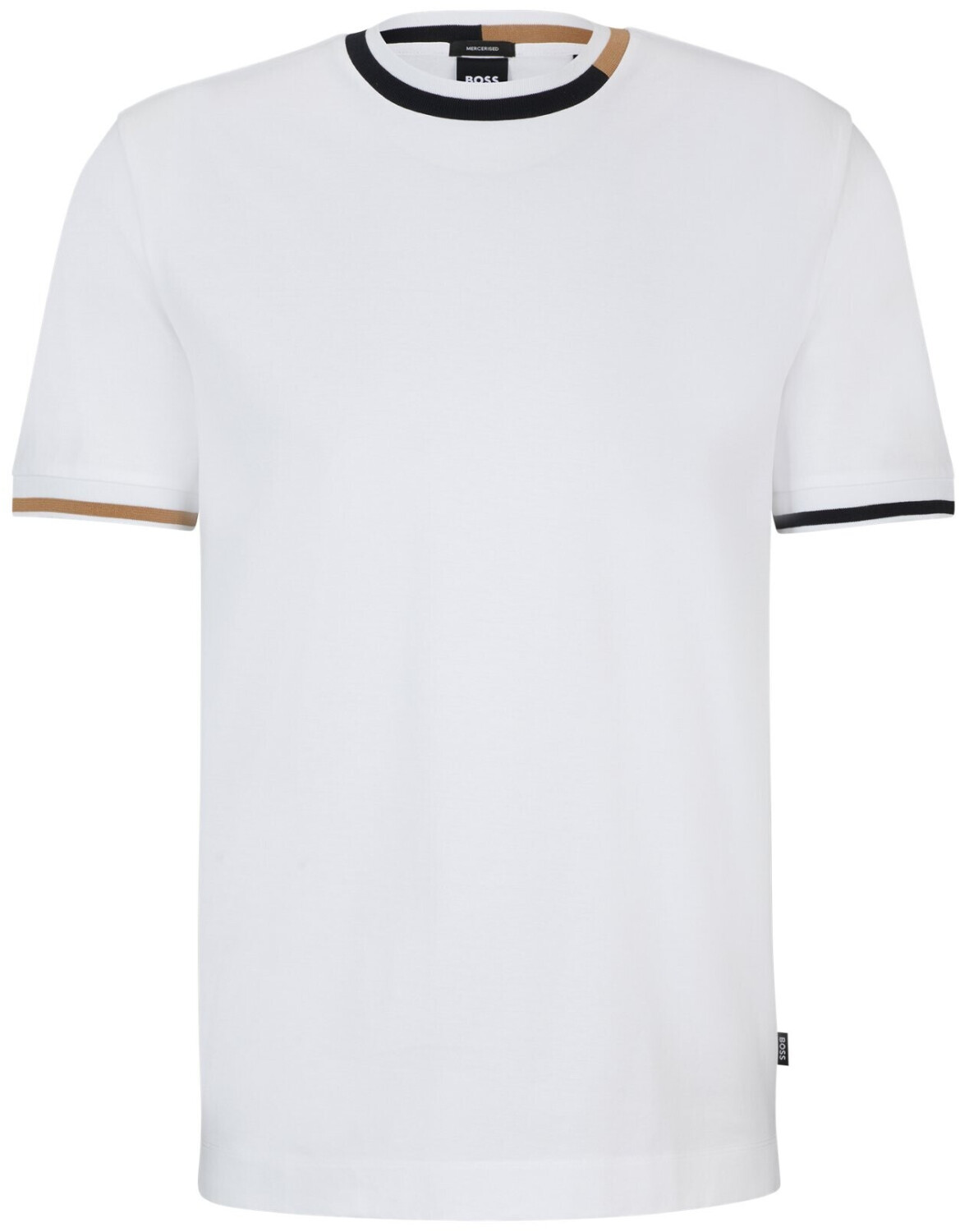 Hugo Boss T-shirt made of mercerised cotton with signature stripe accents (50513364) white