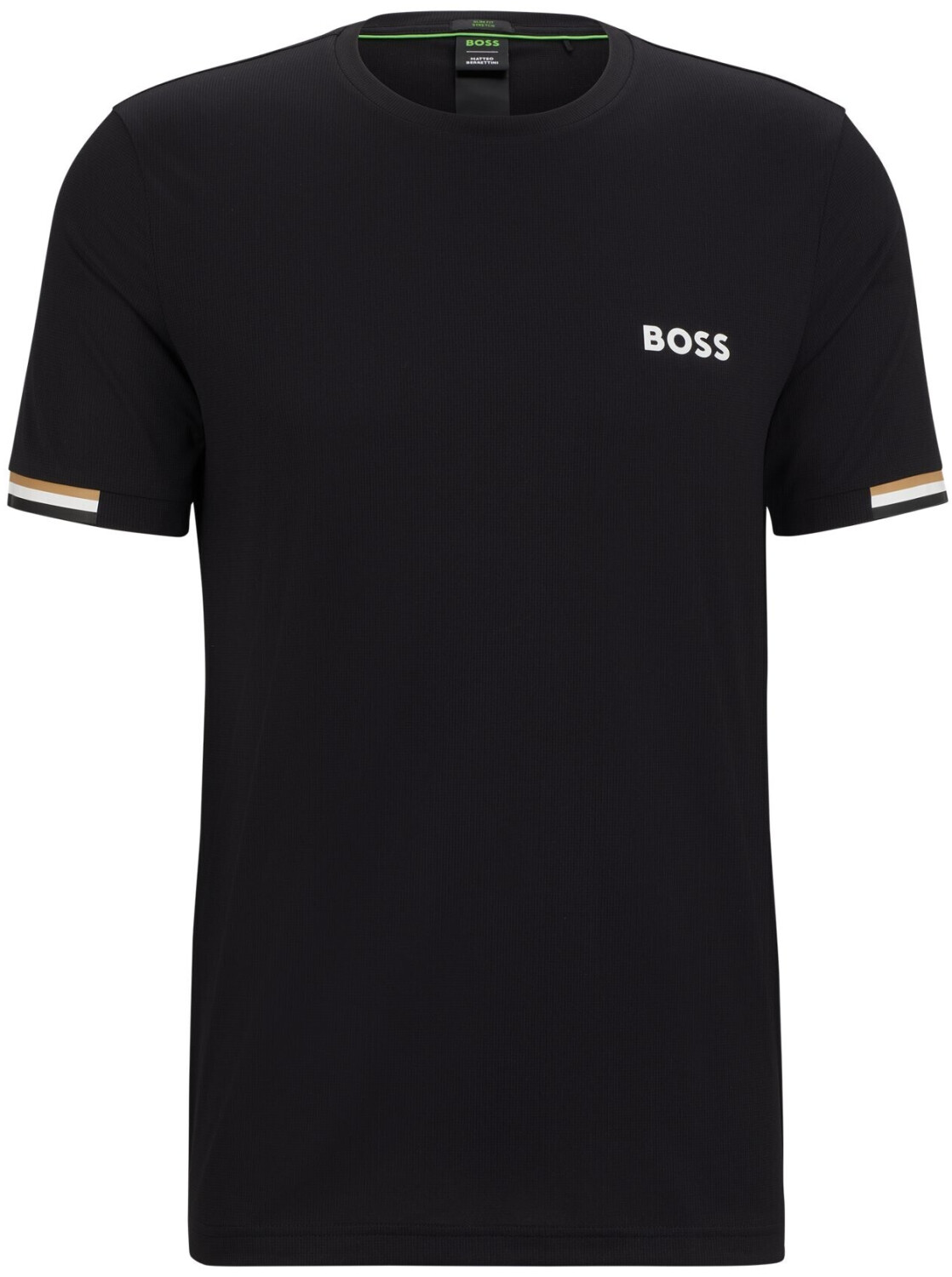 Hugo Boss x Matteo Berrettini T-shirt with waffle structure and signature stripe artwork (50506348) black