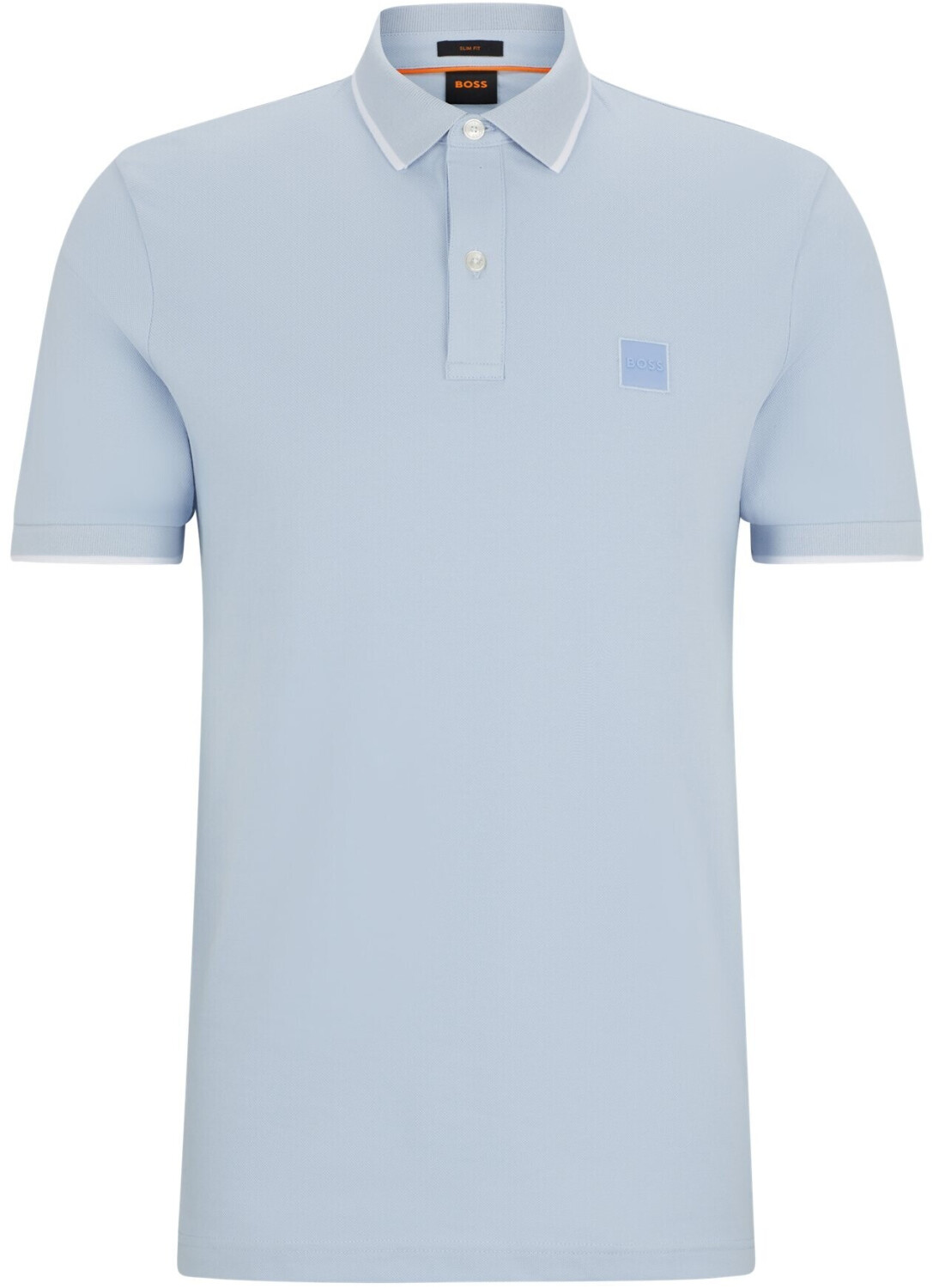 Hugo Boss Slim-fit polo shirt in stretch cotton with logo patch (50507699) blue