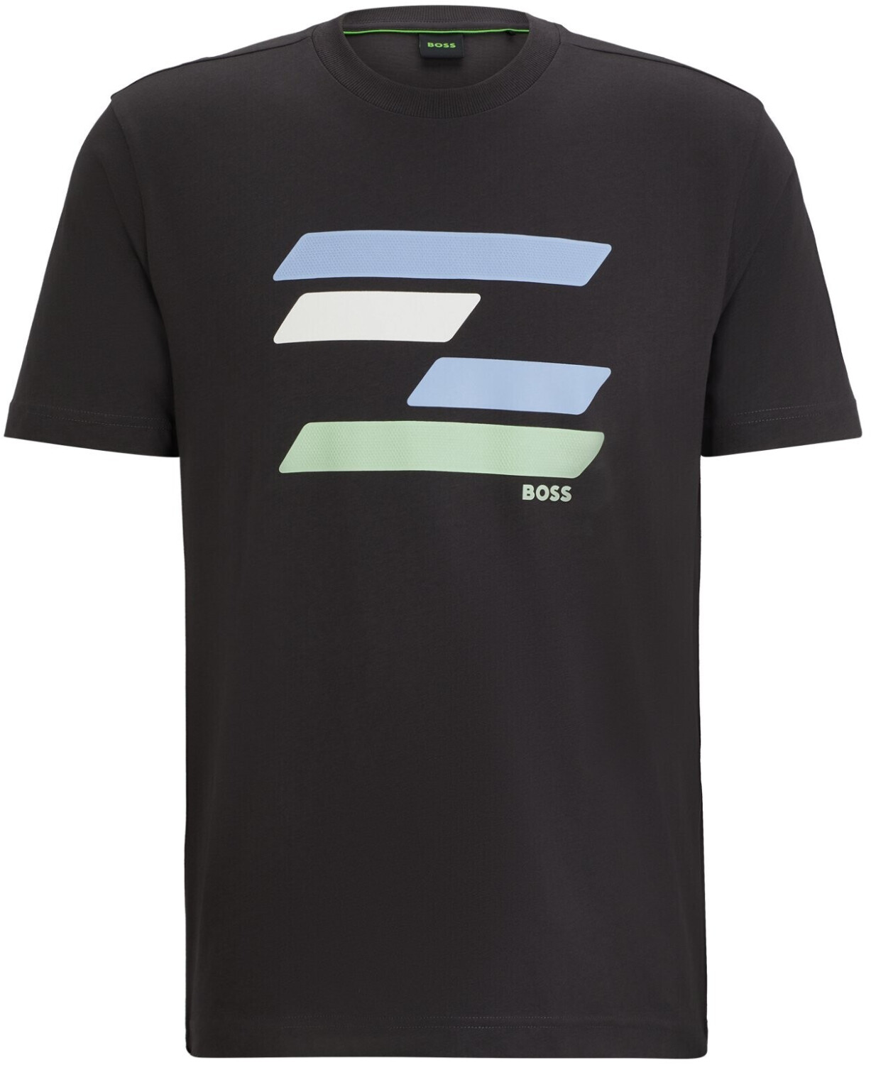 Hugo Boss Cotton jersey T-shirt with flag-style artwork (50513005) grey