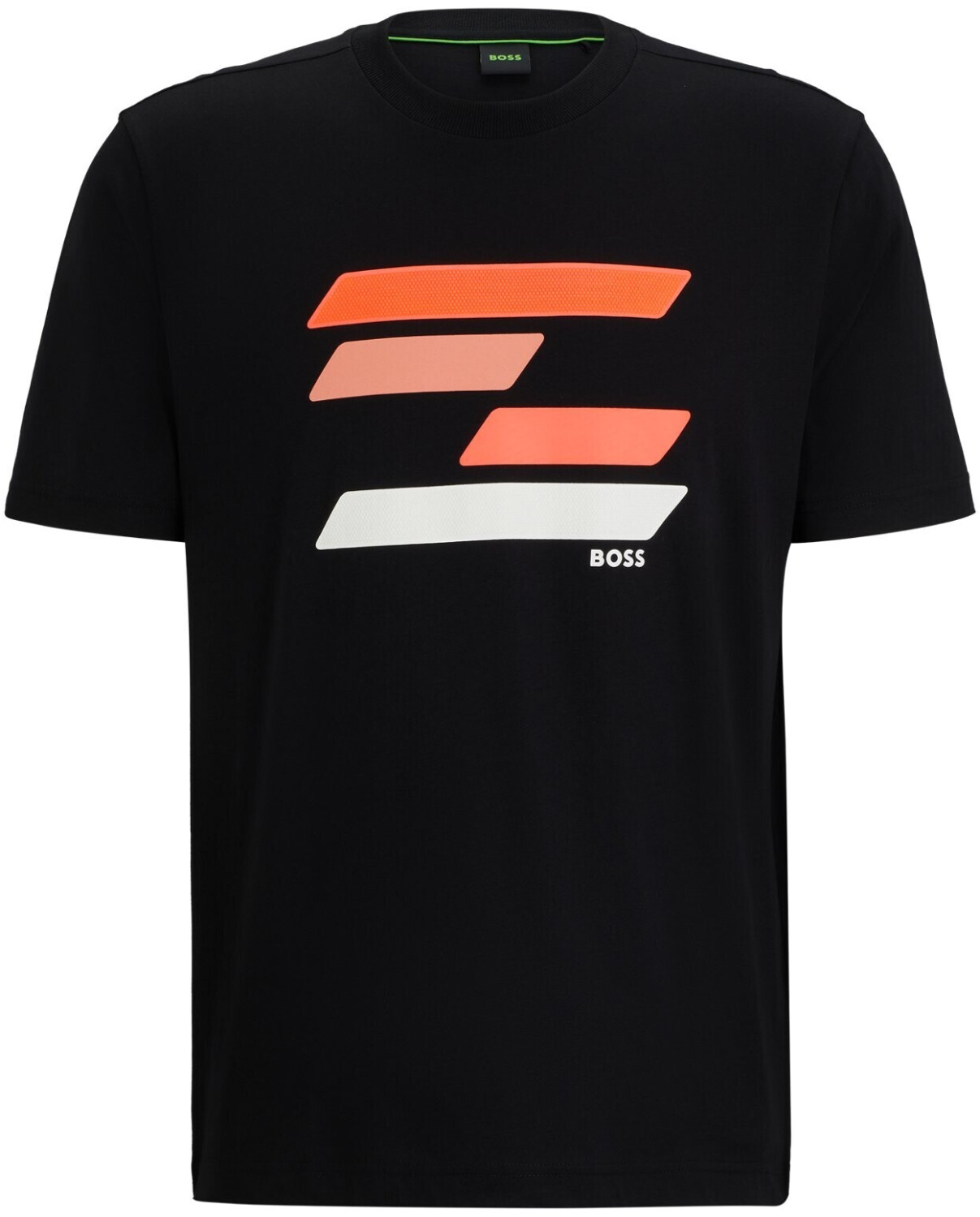 Hugo Boss Cotton jersey T-shirt with flag-style artwork (50513005) black
