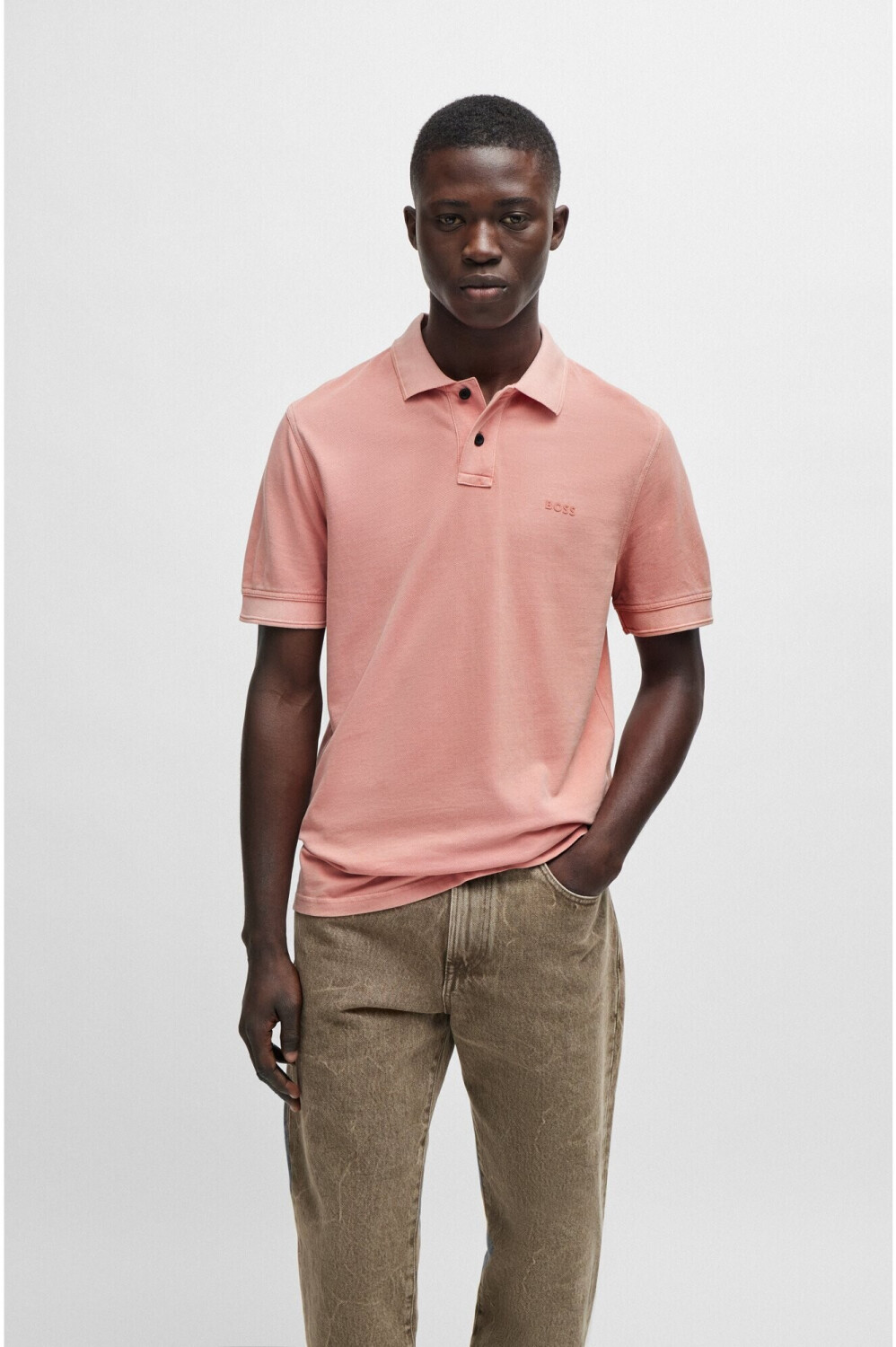 Hugo Boss Cotton pique polo shirt with logo print 50507813 pink a 79 90 oggi Migliori prezzi e offerte su idealo