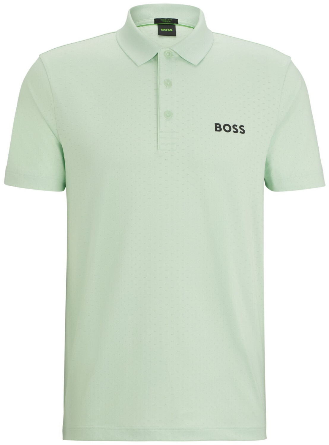 Hugo Boss Polo shirt in dégradé jacquard with contrasting coloured logo (50513007) green