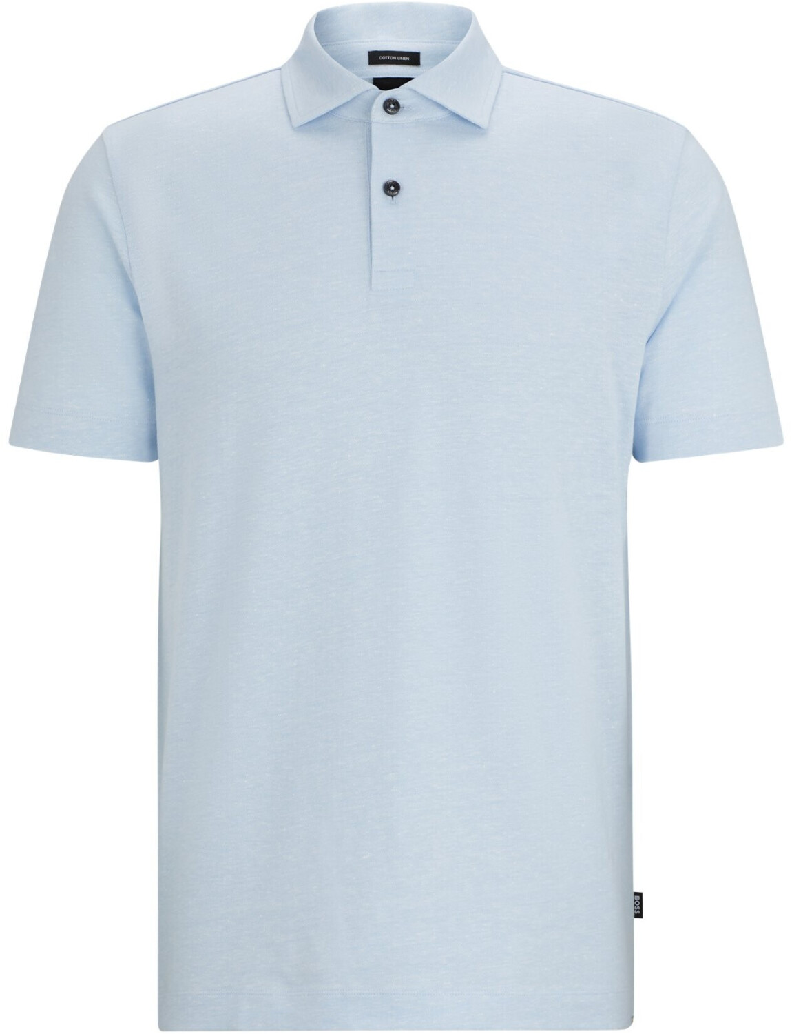 Hugo Boss Regular-fit polo shirt in cotton-linen blend (50511600) blue