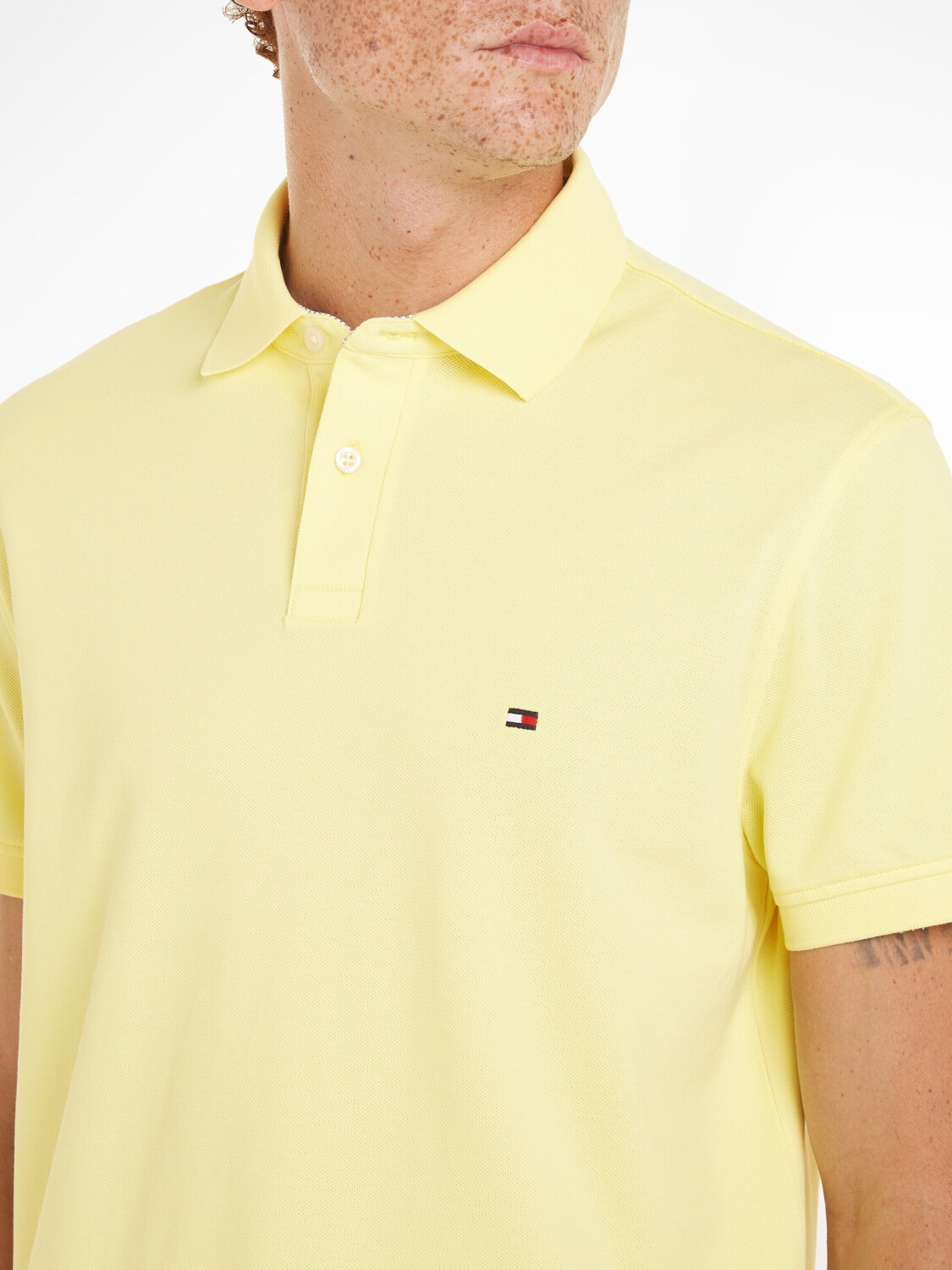 Yellow tommy hilfiger polo cheap