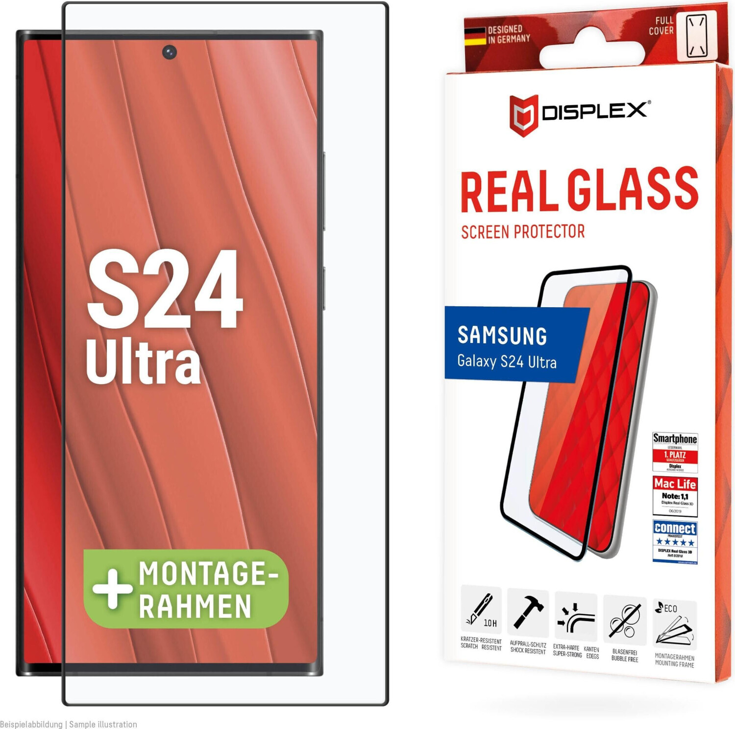 Ultra Wide Fit Screen Protector für Samsung Galaxy S24 Ultra,  Displayschutzglas, Displayschutzfolie, stoßfest, kratzbeständig