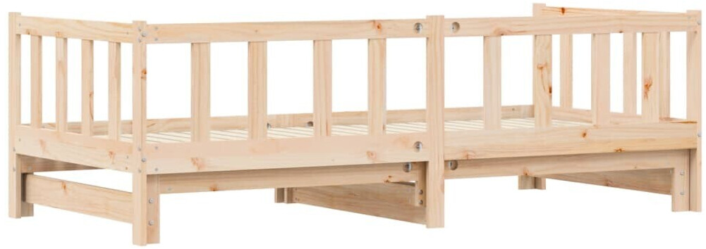 vidaXL Pull-out sofa bed 90x190 cm solid pine wood