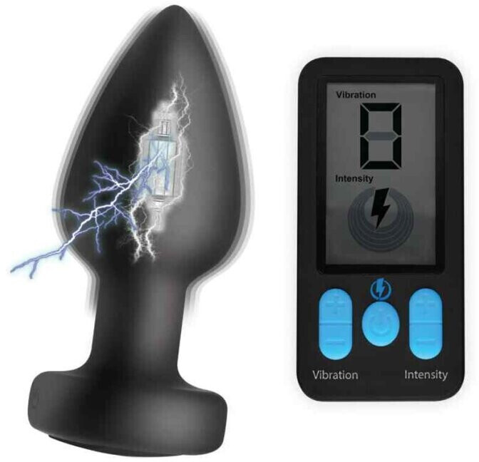 Zeus Pro Silicone Vibrating Anal Plug with Remote Control