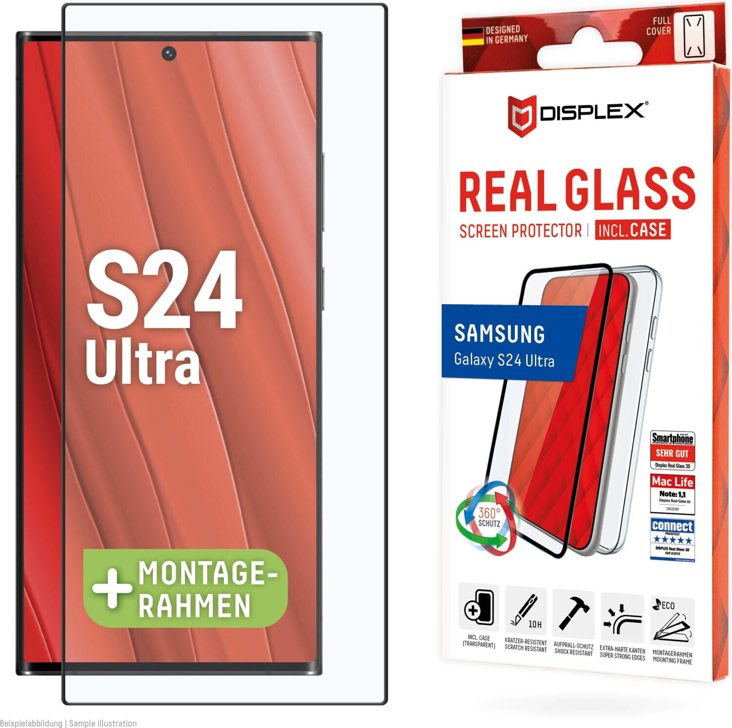 Displex Real Glass, 2D Panzerglas + Handyhülle (Galaxy S24 Ultra), Smartphone  Schutzfolie ab 30,94 €