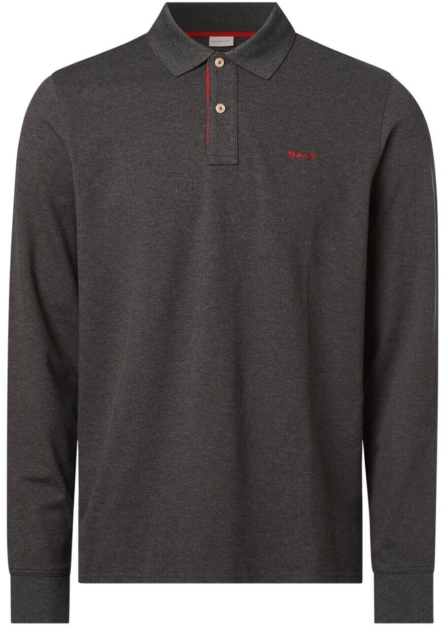 GANT Contrast piqué rugger (2065004) anthracite melange