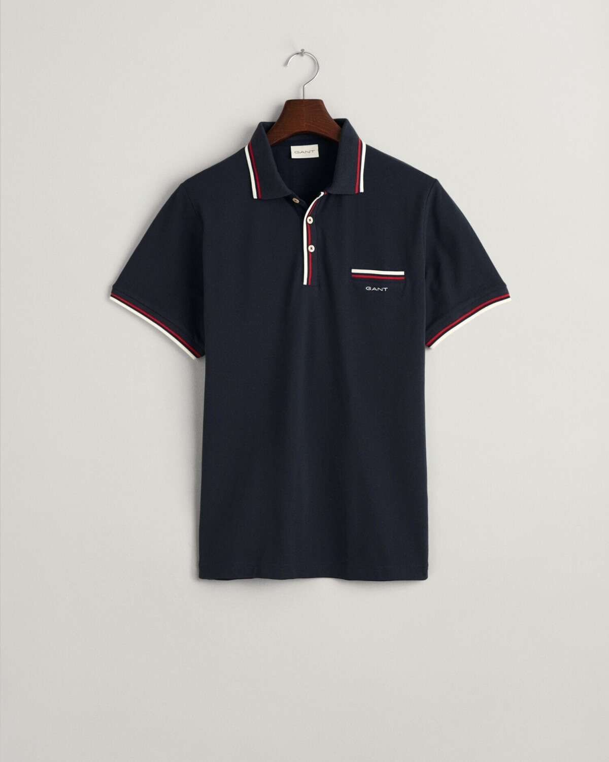 GANT Piqué polo shirt with stripes (2013042) evening blue
