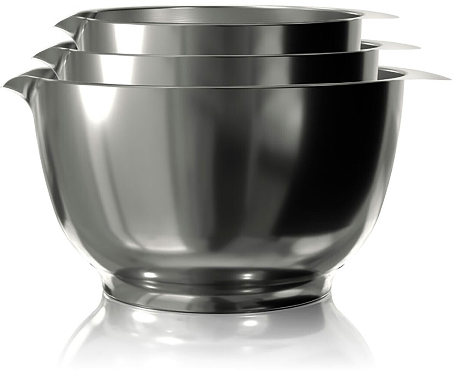 Rosti Mepal Mixing bowl set Margrethe stainless steel (1.5L + 2L + 3L) set of 3