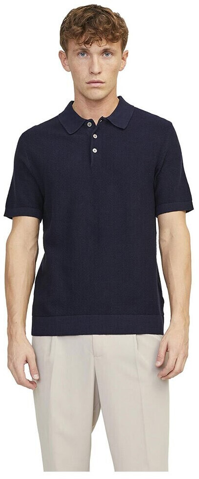 Jack & Jones Lusandri Knit Short Sleeve Polo (12251008) night sky