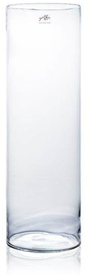 Sandra Rich Vaso Cilindrico In Vetro Trasparente, H30 Cm X D25 Cm, Spessore 2-3 Mm, Decorazione D'Interni E Centrotavola
