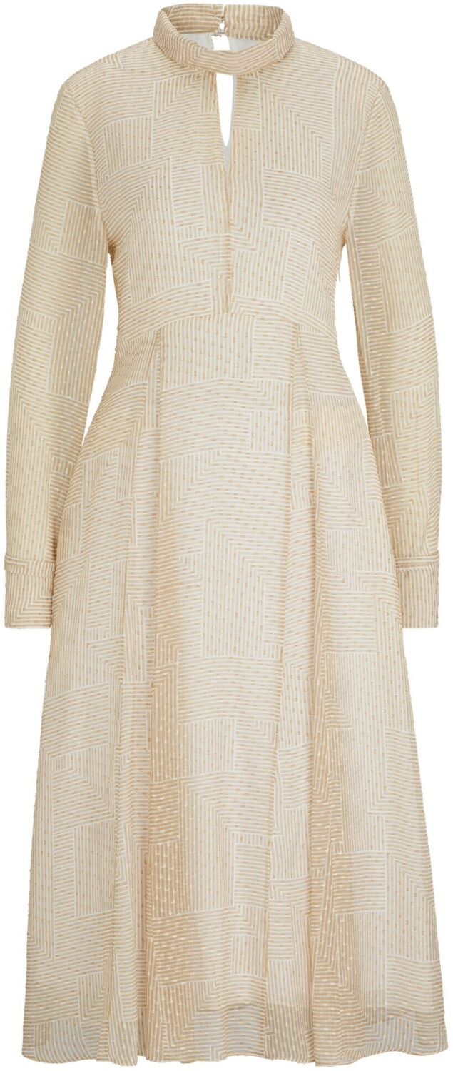 Hugo Boss Patterned dress in stretch cotton (50515778) beige