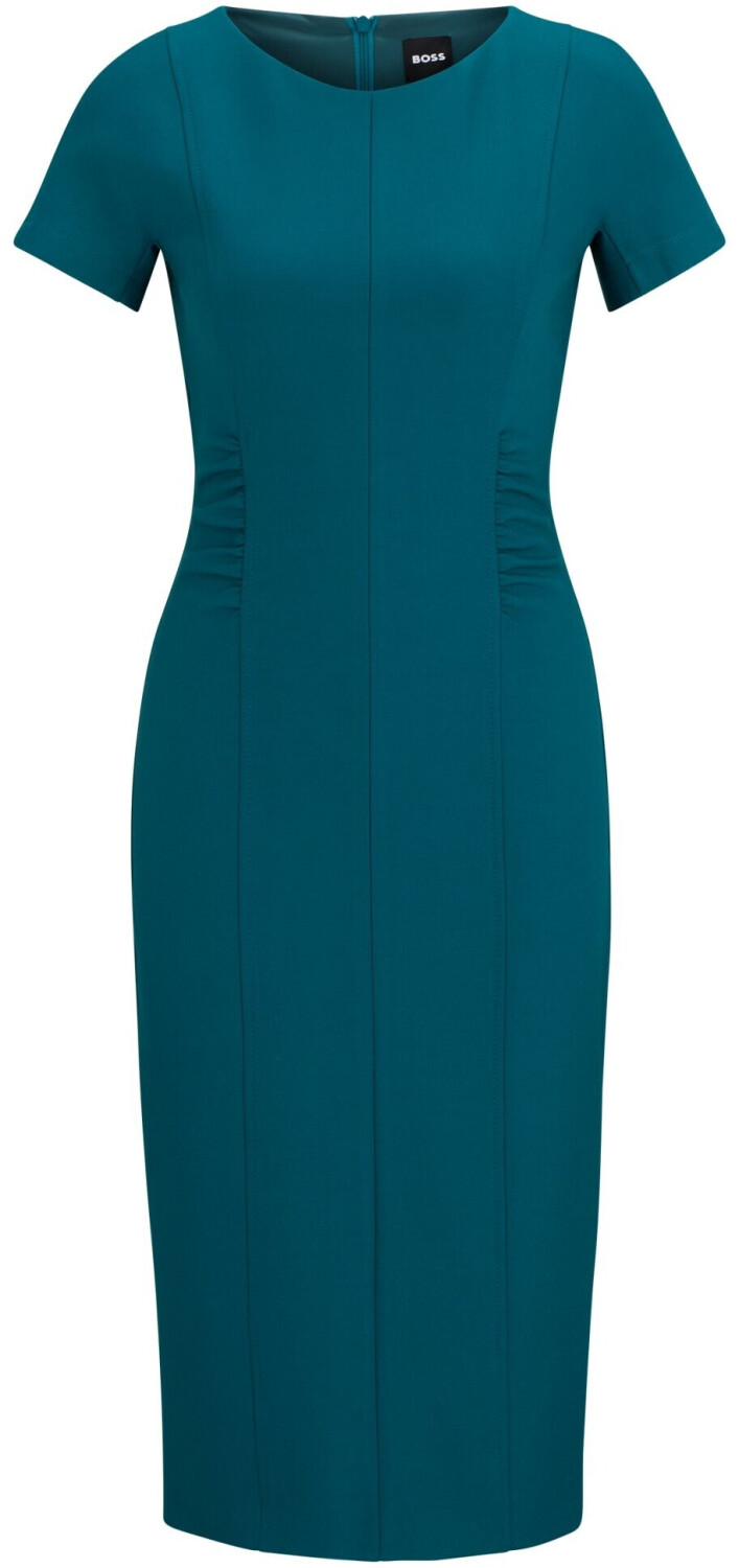 Hugo Boss Business dress with front slit and gathered details (50506992) green