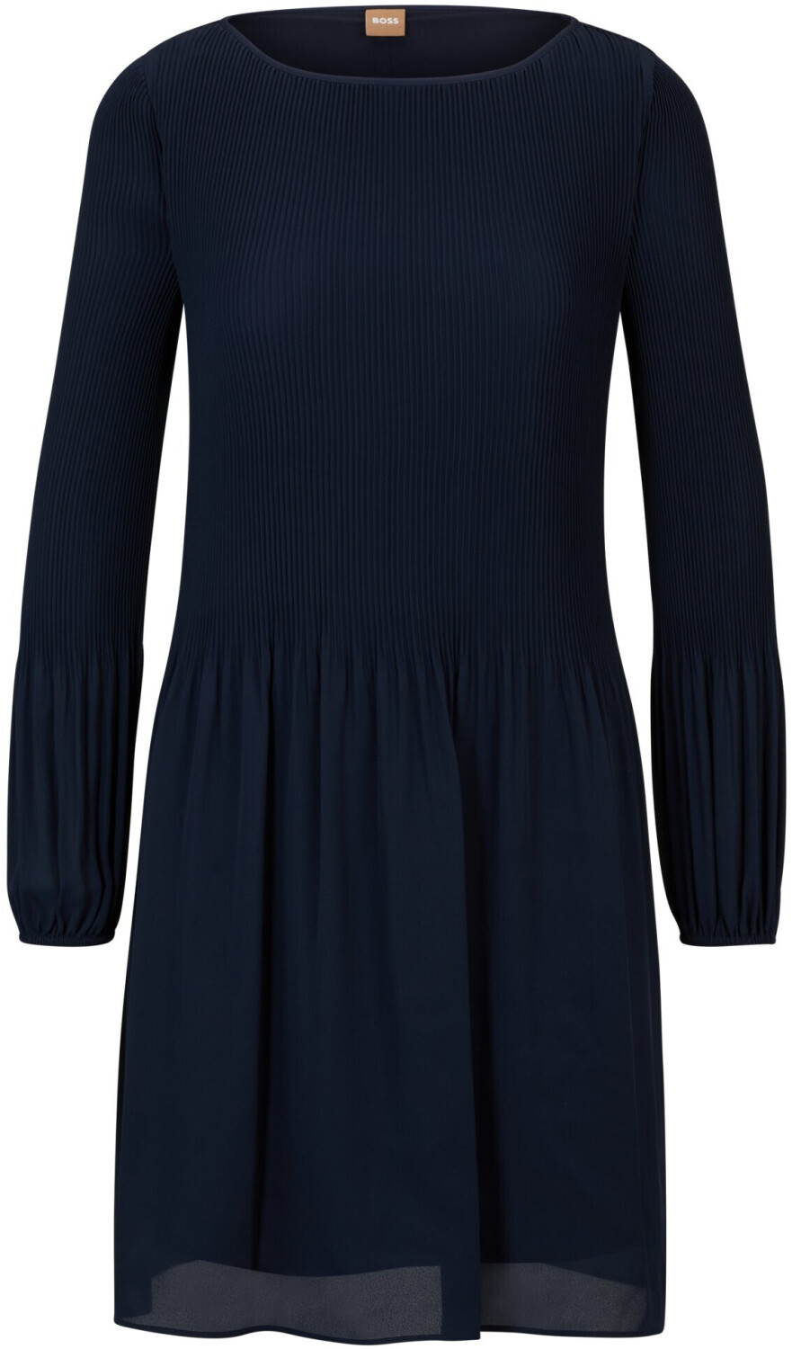 Hugo Boss Regular-fit dress with long sleeves and pleated skirt (50504438) blue