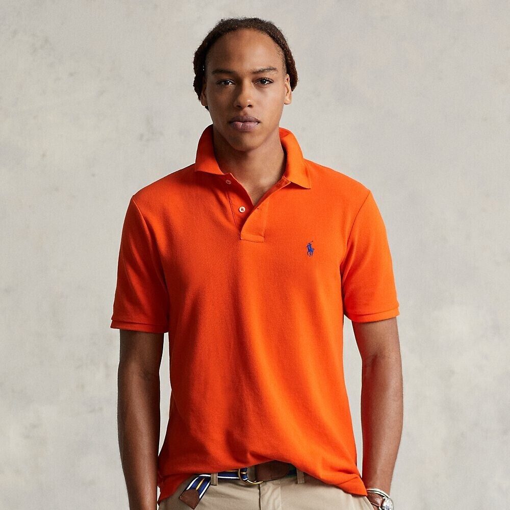 Polo Ralph Lauren Slim Fit Mesh Polo Shirt (481542) sailing orange