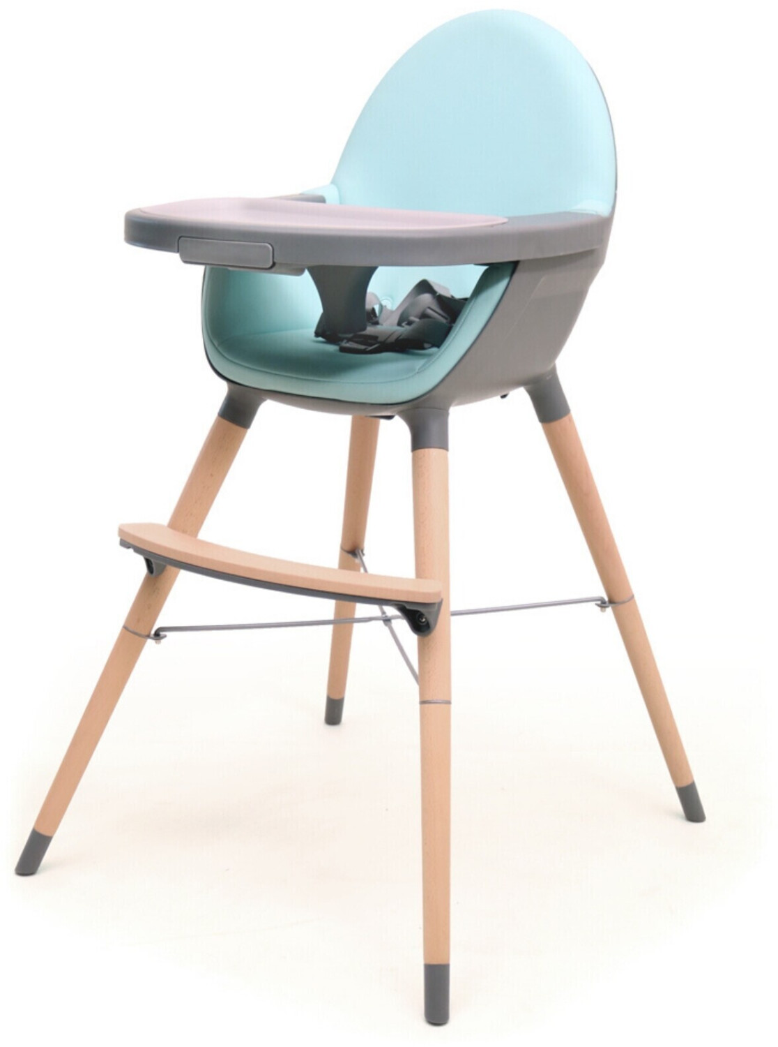 At4 Essentiel high chair grey/sky blue