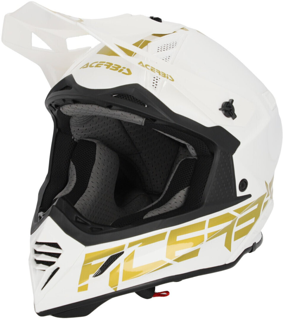Photos - Motorcycle Helmet ACERBIS X-Track  White/Gold  2024