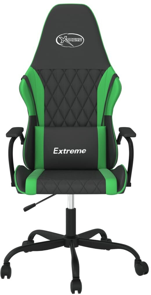 vidaXL Gaming Chair with Massage Function (345533-345544) Black/Green (345536)