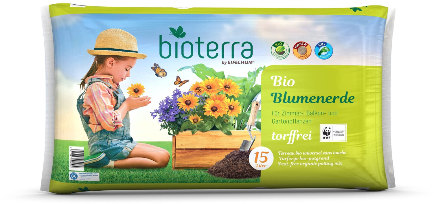 Bioterra BIO Blumenerde torffrei 15l ab 9,99 € Preisvergleich bei