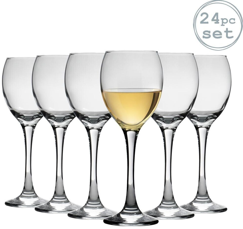 Photos - Glass Argon White Wine Glasses - Party Set of 24 Glasses - 245ml 