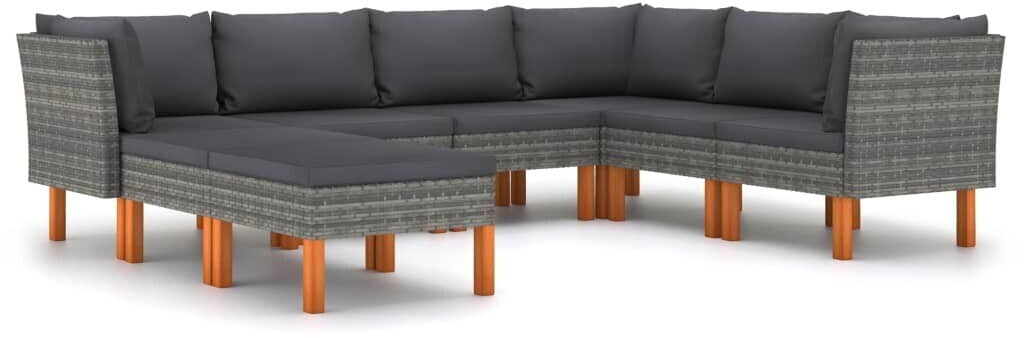 vidaXL Garten-Lounge-Set (8-tlg) grey
