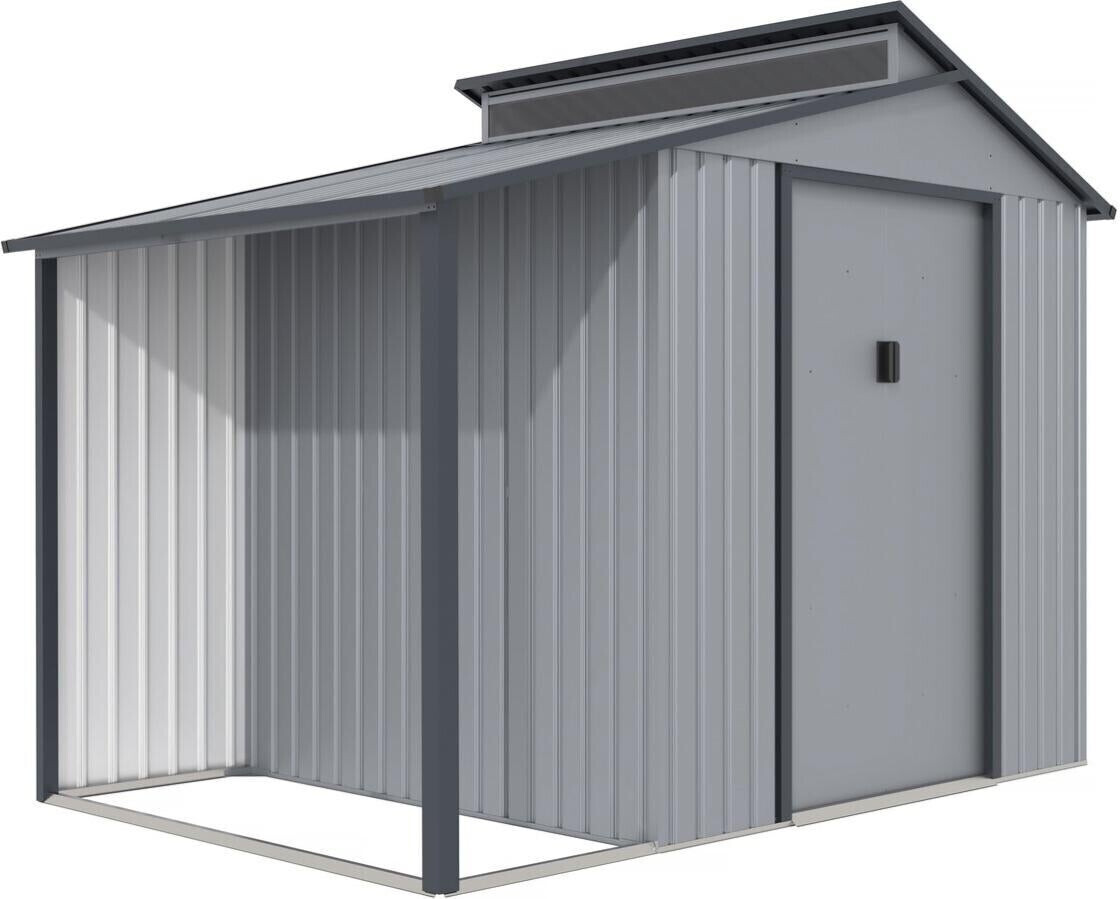 Habitat et Jardin Abri de jardin métal avec pergola Madras 5,64 m²