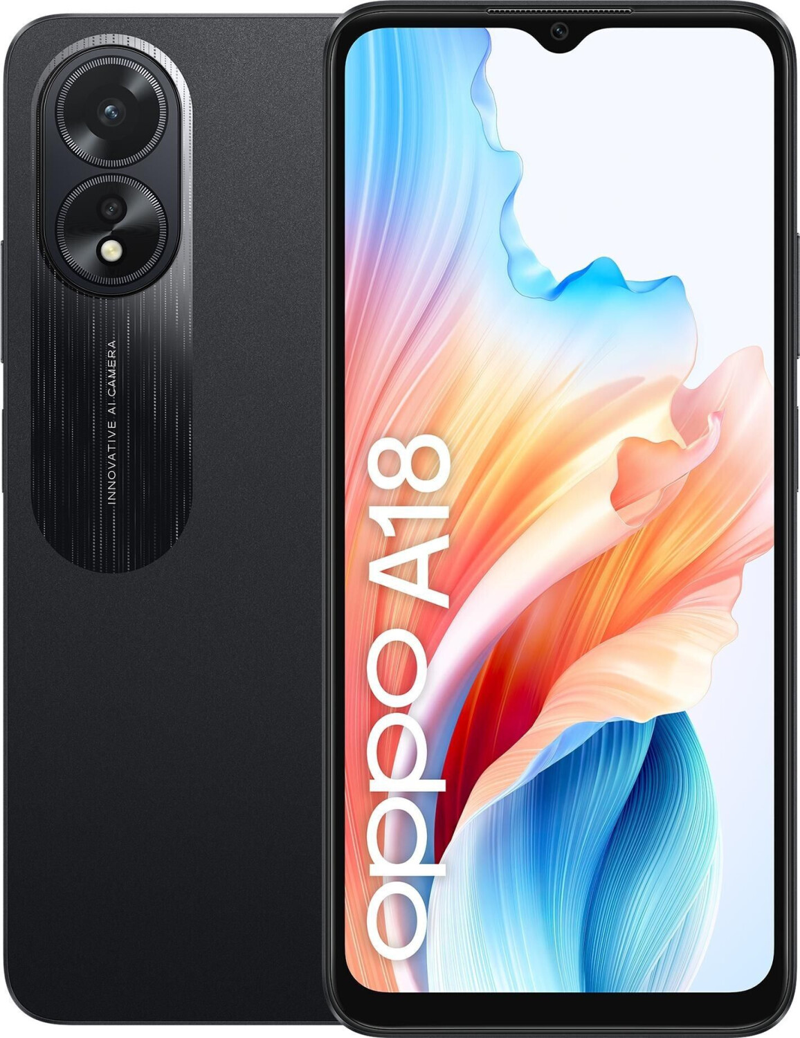 OPPO A18 128 Go noir brillant