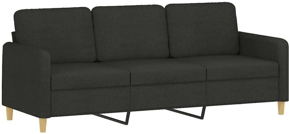 vidaXL 3 Seater Sofa 198 x 77 x 80 fabric black