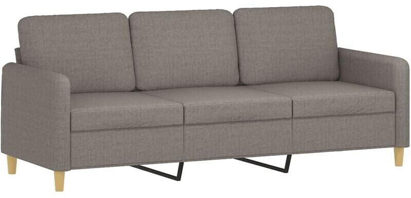 vidaXL 3 Seater Sofa 198 x 77 x 80 fabric taupe