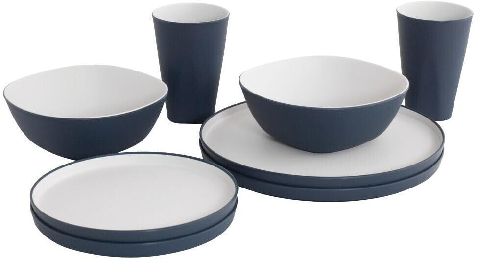 Outwell Gala dishes for 2 people, dark blue/gray