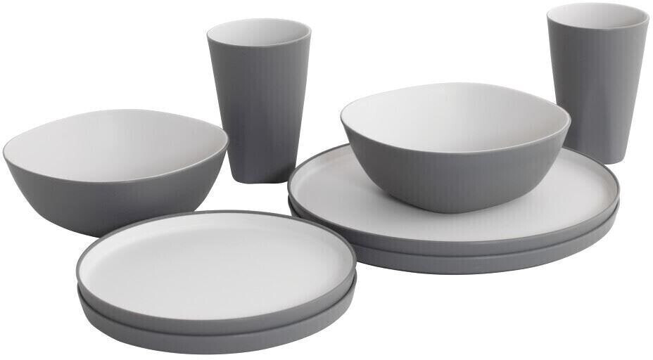 Outwell Gala dishes for 2 people, gray/sand paints