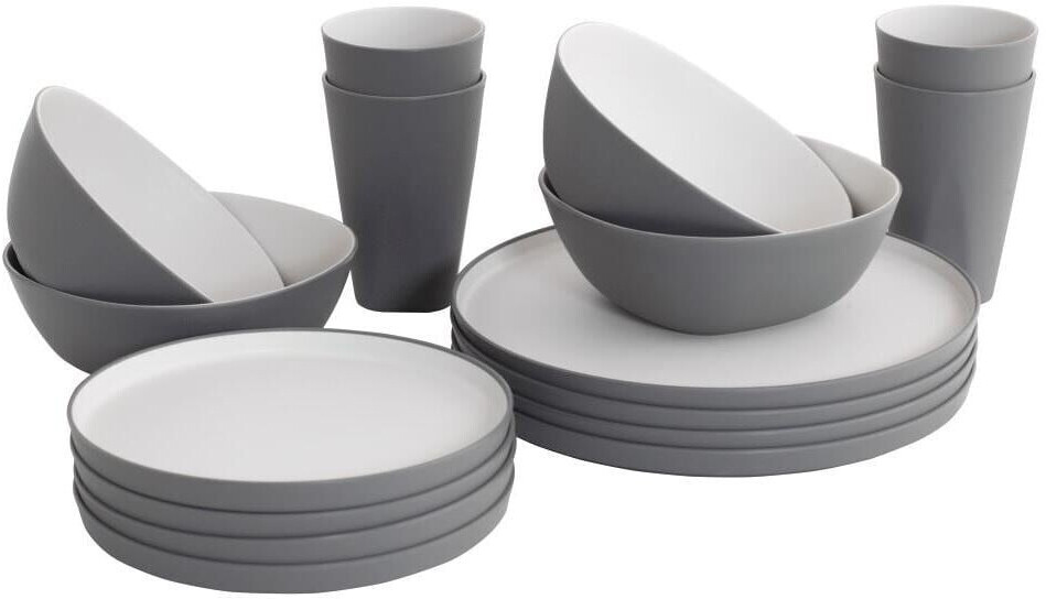 Photos - Other Camping Utensils Outwell Gala dishes for 4 people, gray/sand paints 