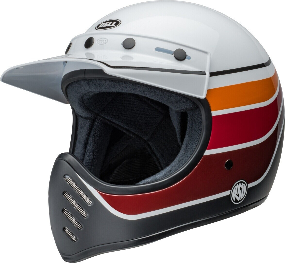 Bell Moto-3 blanc/rouge/orange