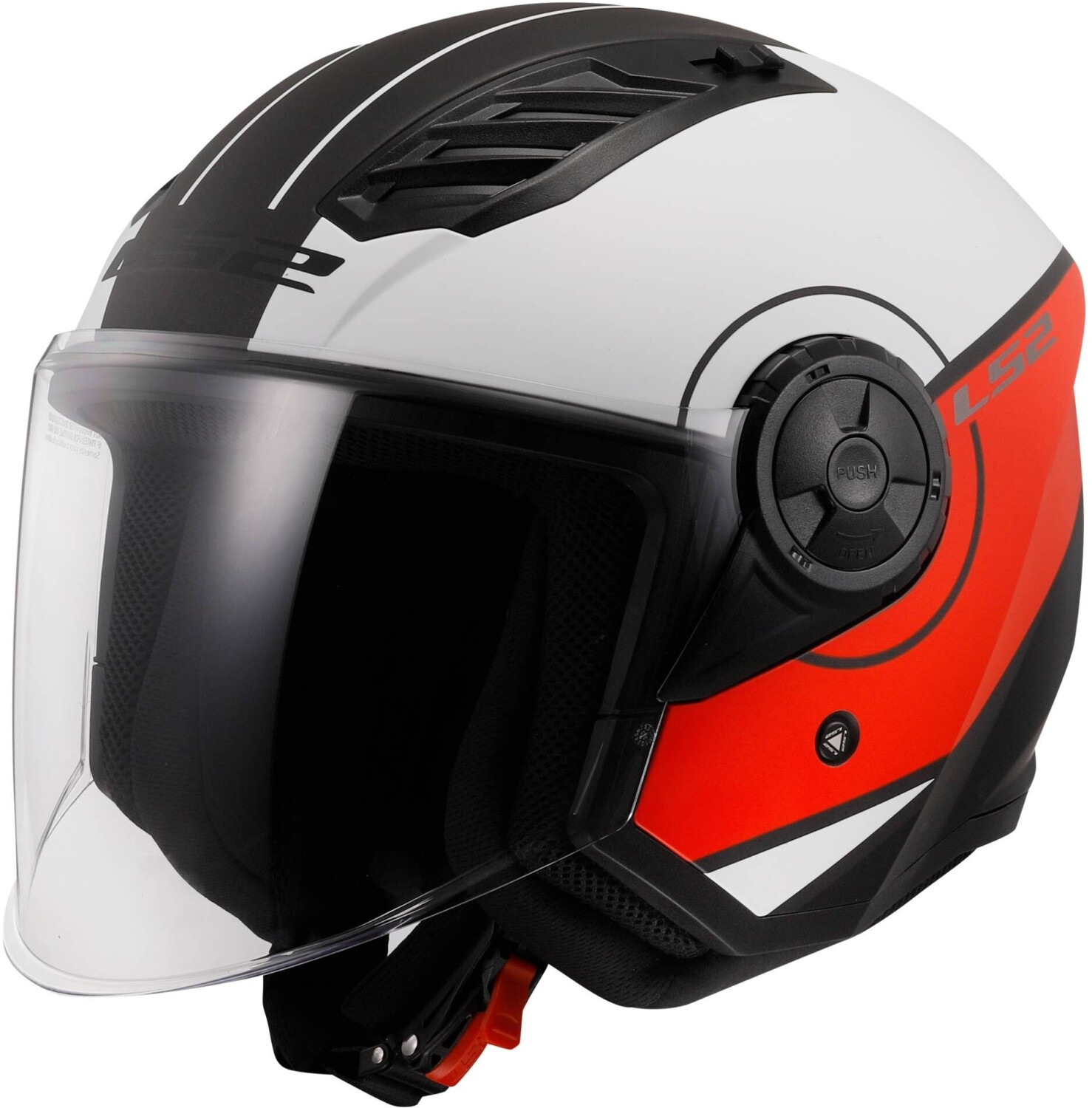 LS2 OF616 Airflow II blanc/noir/rouge