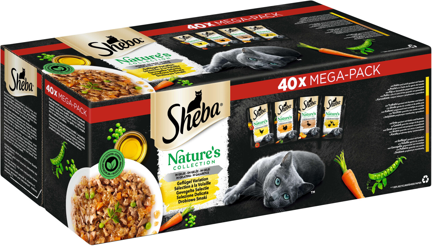 Sheba Nature's Collection in Jelly wet food Poultry Selection 40x85g