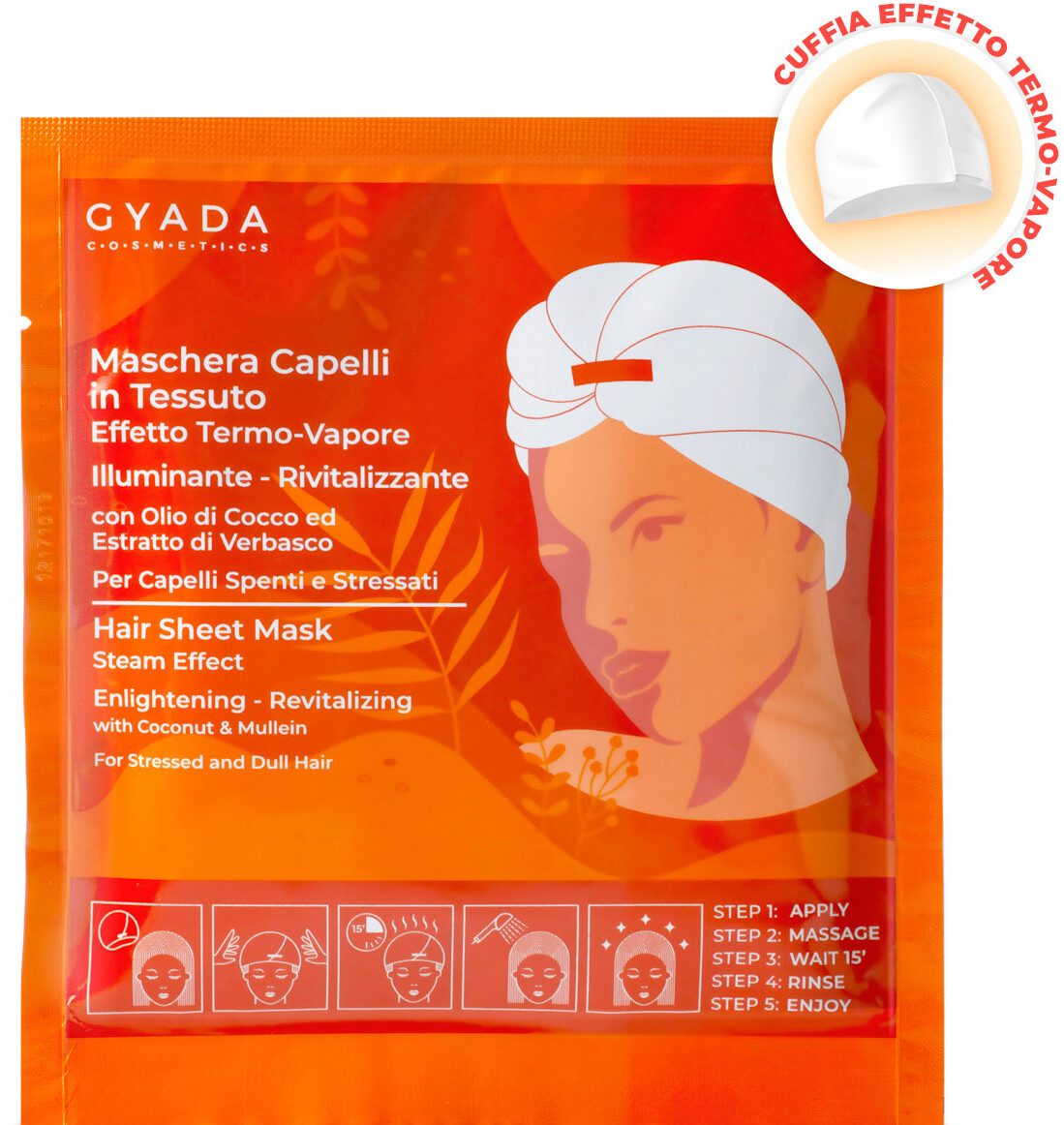 Photos - Hair Product Gyada Cosmetics Gyada Cosmetics Revitalizing sheet mask for hair (60 ml)