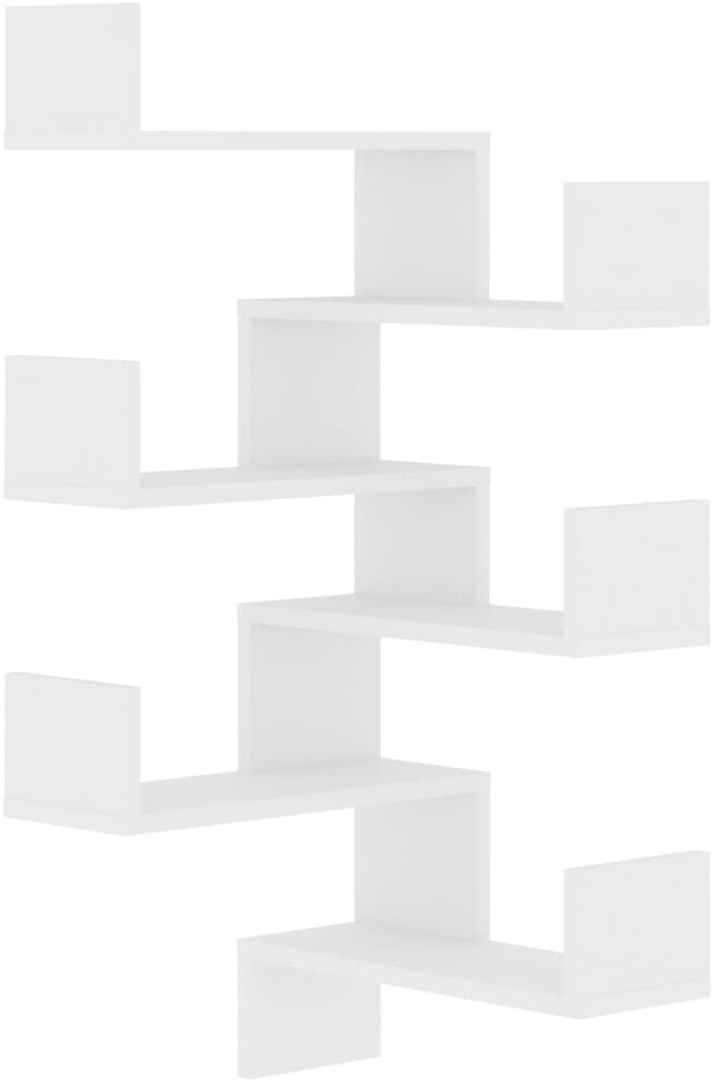 vidaXL Wall corner shelves 2 pcs 40x40x50 cm white