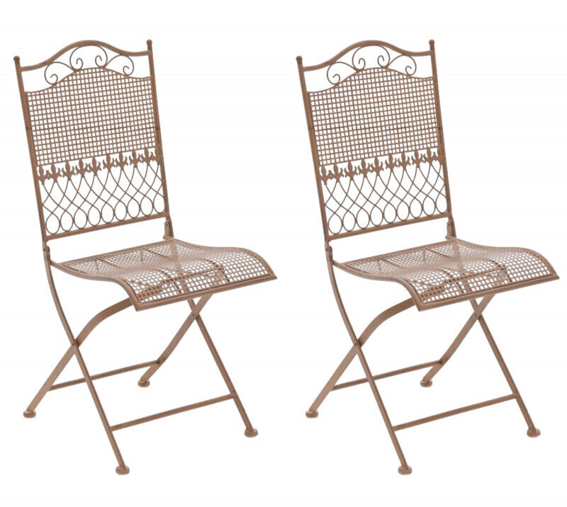 CLP Set of 2 Garden Chairs Kiran antique brown
