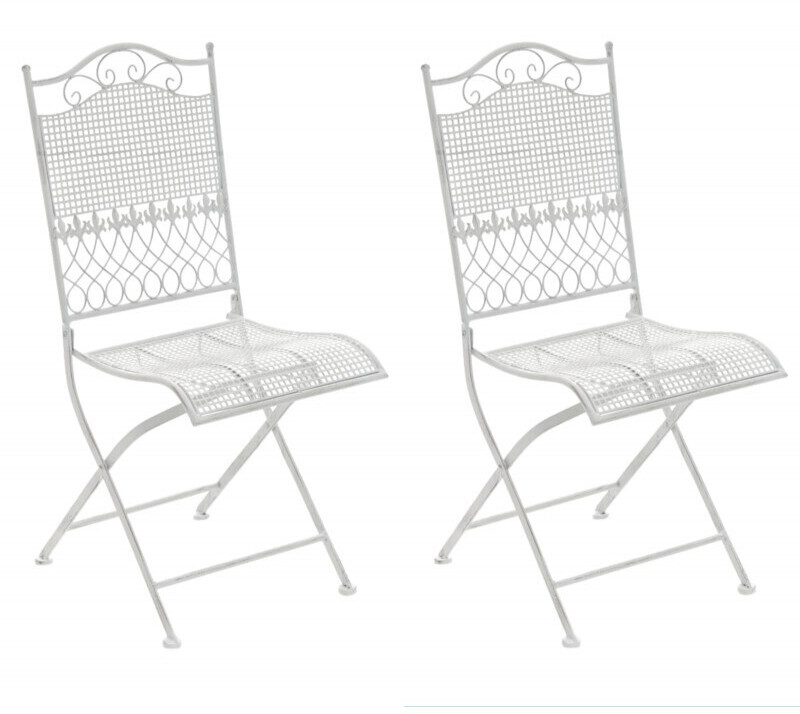 CLP Set of 2 Garden Chairs Kiran antique white