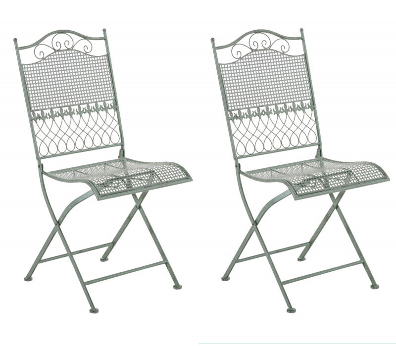 CLP Set of 2 Garden Chairs Kiran antique green