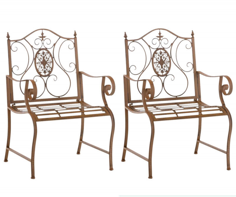 CLP Set of 2 Garden Chairs Punjab antique brown