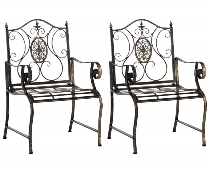 CLP Set of 2 Garden Chairs Punjab bronze