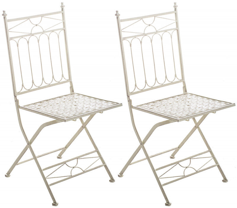 CLP Set of 2 Folding Chairs Asina antique cream