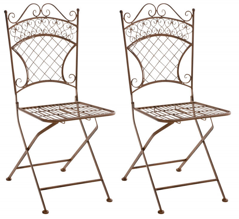 CLP Adelar Set of 2 Garden Chairs antique brown