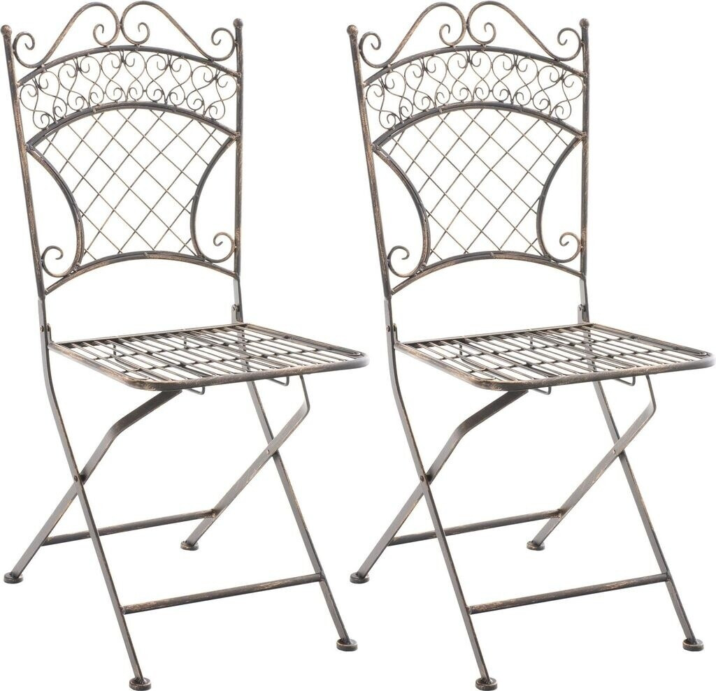 CLP Set of 2 Garden Chairs Adelar bronze