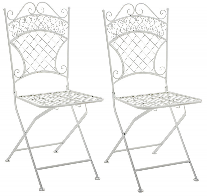 CLP Set of 2 Garden Chairs Adelar white