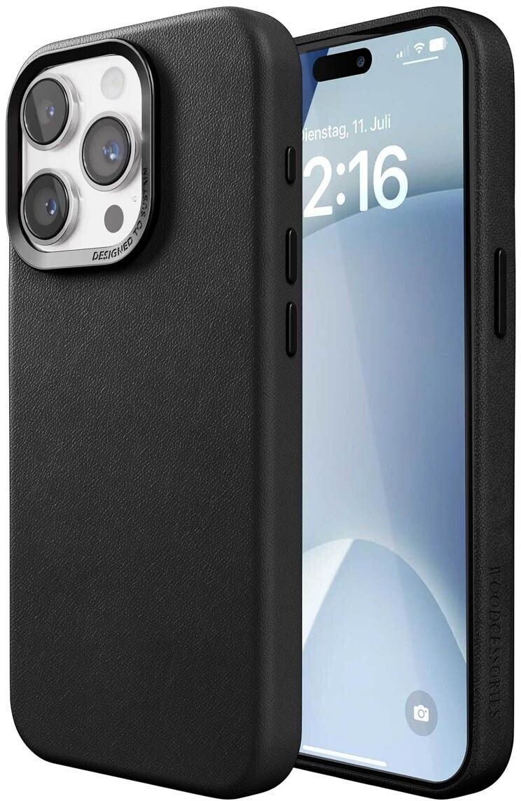 Woodcessories Bio Leather Case (iPhone 15 Pro Max) Black